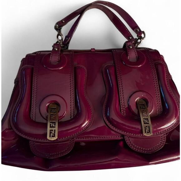 Fendi Handbags - Fendi Patent Leather B Bag EUC